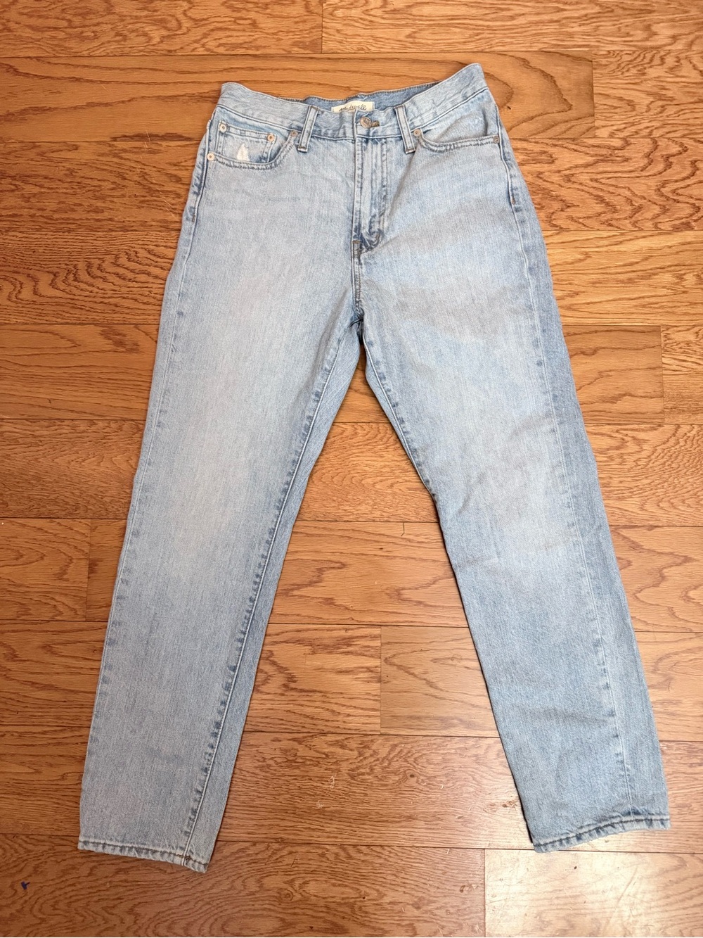 Madewell Light Wash Slim Straight Jeans